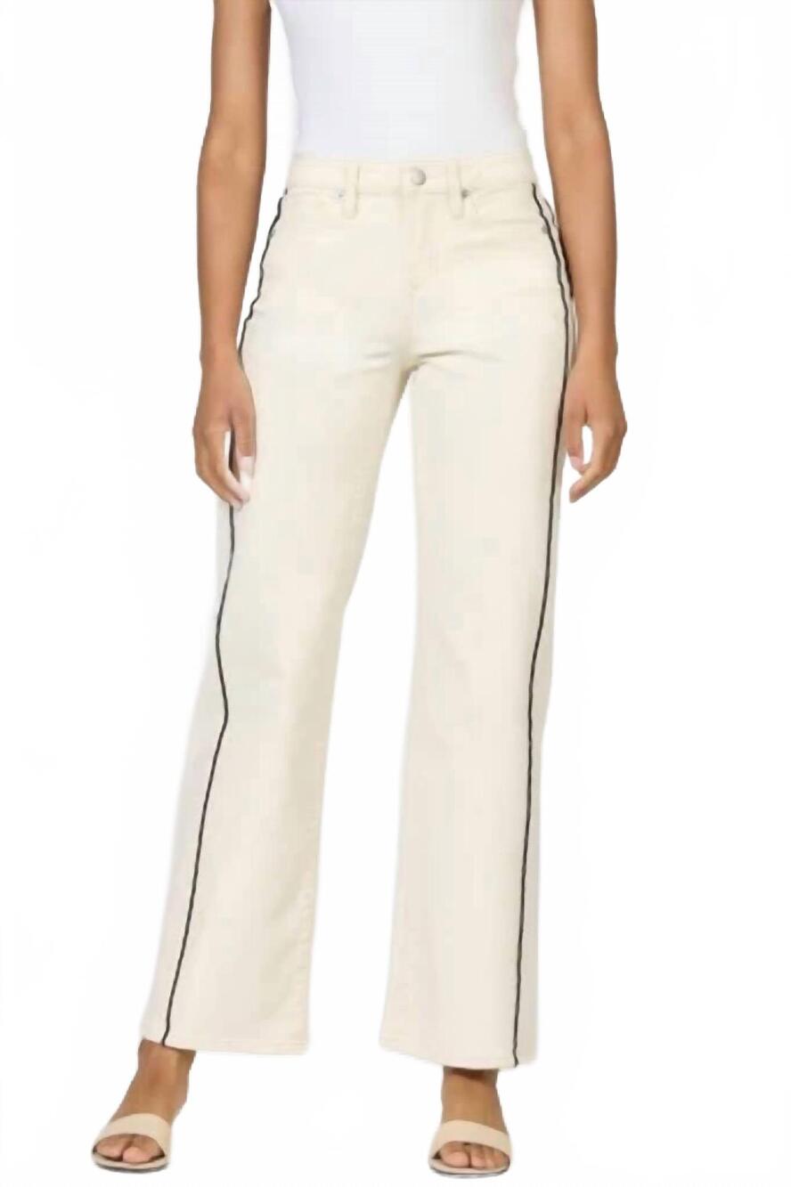 NEW DEAR JOHN DENIM taylor stripe jeans in cookies & cream